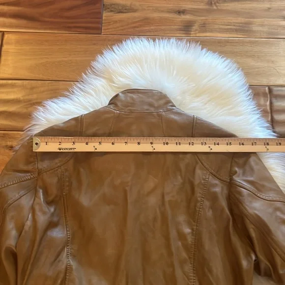Free People bronze real lamb leather jacket Sz L NWOT - Picture 9 of 14